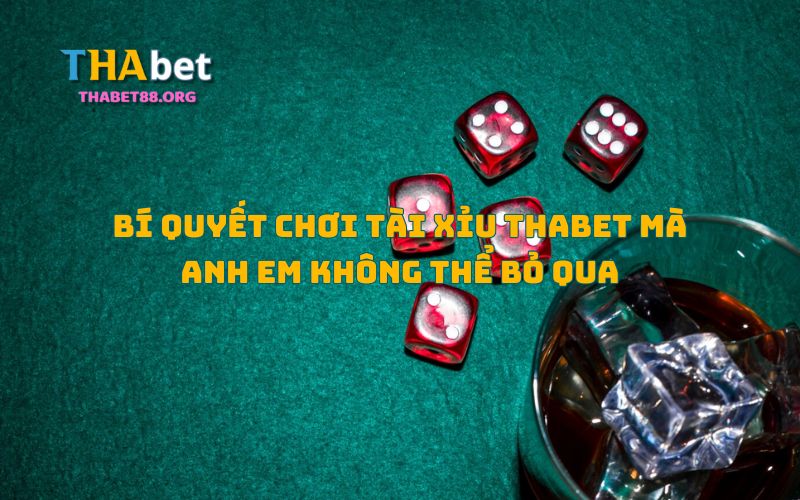 Những bí quyết xịn xò dành cho anh em khi chơi Tài Xỉu Thabet